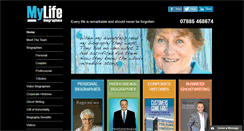 Desktop Screenshot of mylifebiographies.com